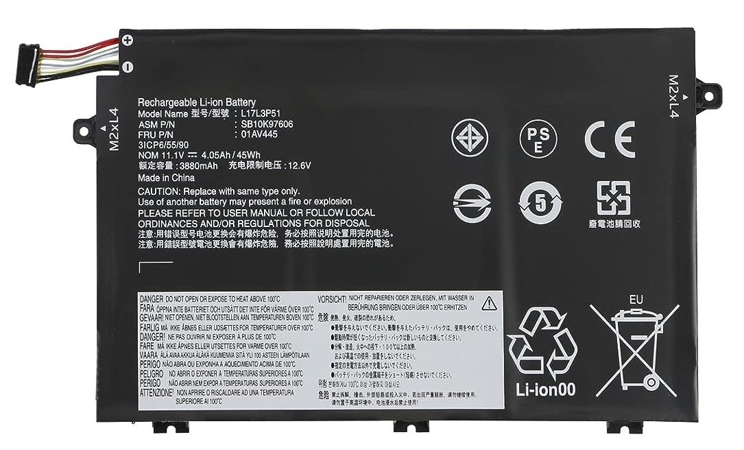Akku für Lenovo ThinkPad SB10K97606 SB10K97608 01AV4444 L17C3P51 L17M3P52 SB10K97609 01AV445 L17L3P51 (Ersatz)