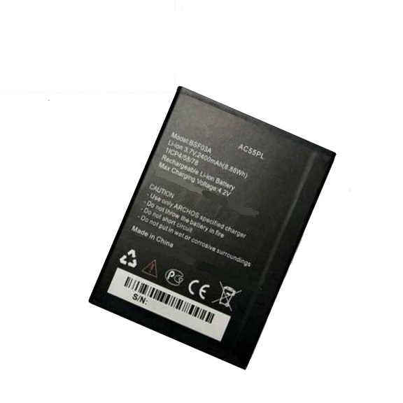 Akku für AC55PL BSF03A ARCHOS 55 PLATINUM Handy Smartphone 2400mah(Ersatz)