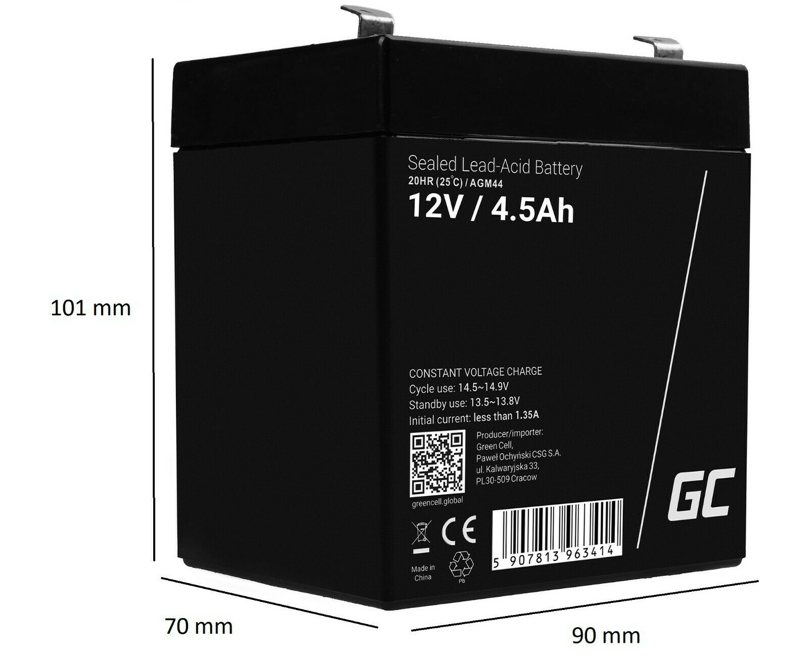 Blei Akku AGM GEL 12V /1.2Ah, 2,3Ah, 3,3Ah, 4.5Ah, 7Ah, 9Ah,20Ah,26Ah,40Ah,75Ah,100Ah for UPS ,USV