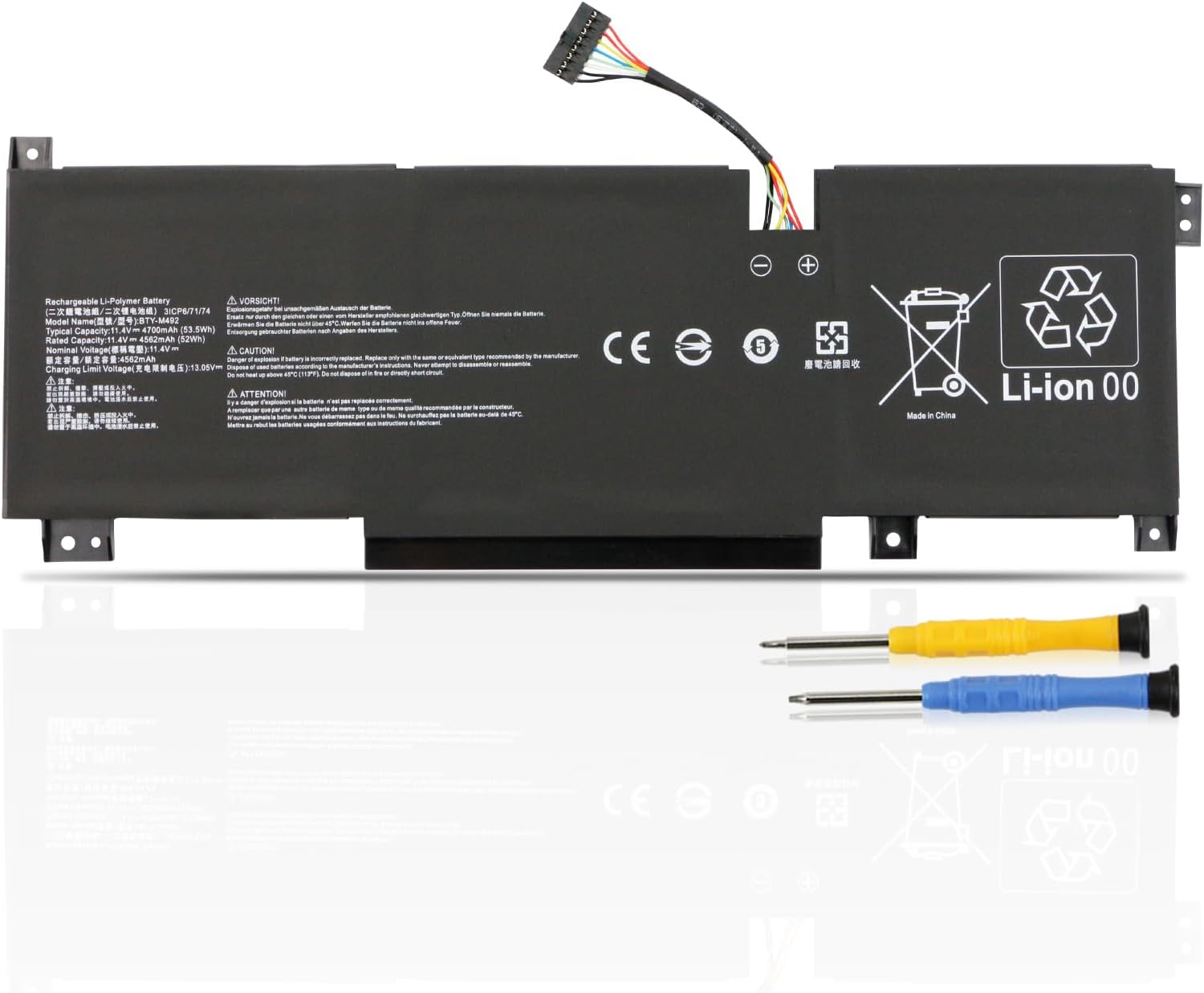 Akku für BTY-M492 MSI Bravo 15 B5DD Sword 15 A11UD A11UE A11SC(Ersatz)