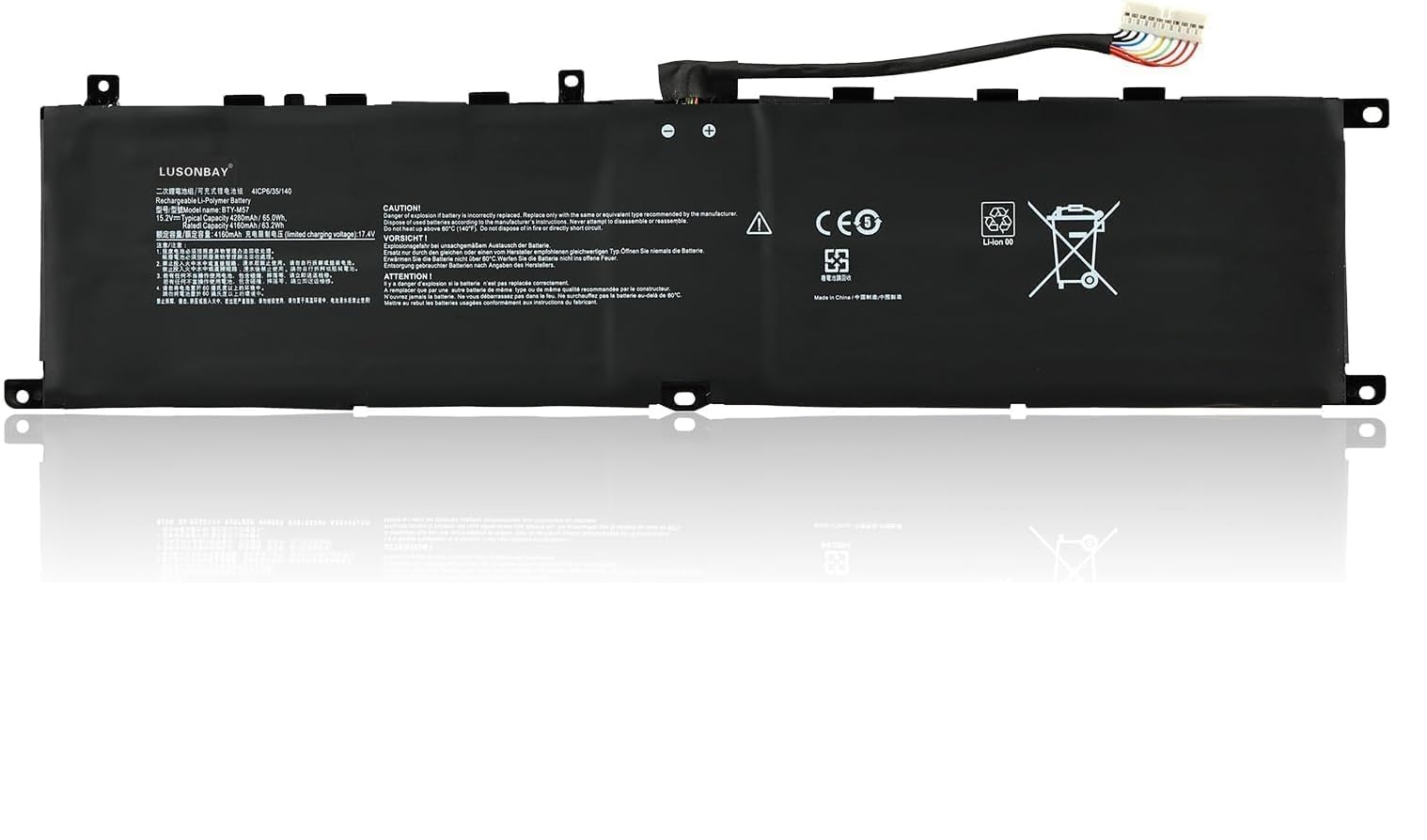 Akku für BTY-M57 MSI Vector GP66 GP76 12UE 12UG 12UH 12UGS 12UHS 12UHSO 12UEO 12UGSO GP66HX GP76HX GP76HX X 12UGS 12UHS(Ersatz)