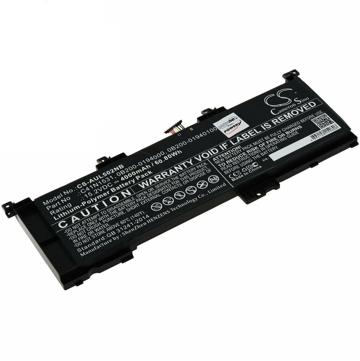Akku für ASUS C41N1531 4ICP4/70/92 C41PnC5 15,2V(Ersatz)