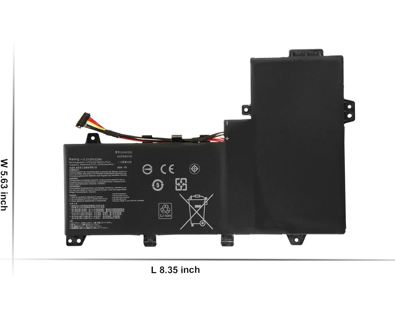 Akku für C41N1533 Asus ZenBook Flip Q524UQ BBI7T14 UX560UQ UX560UX Zenfone Flip UX560UX FJ020R FZ017T 0B200-02010200 (Ersatz)