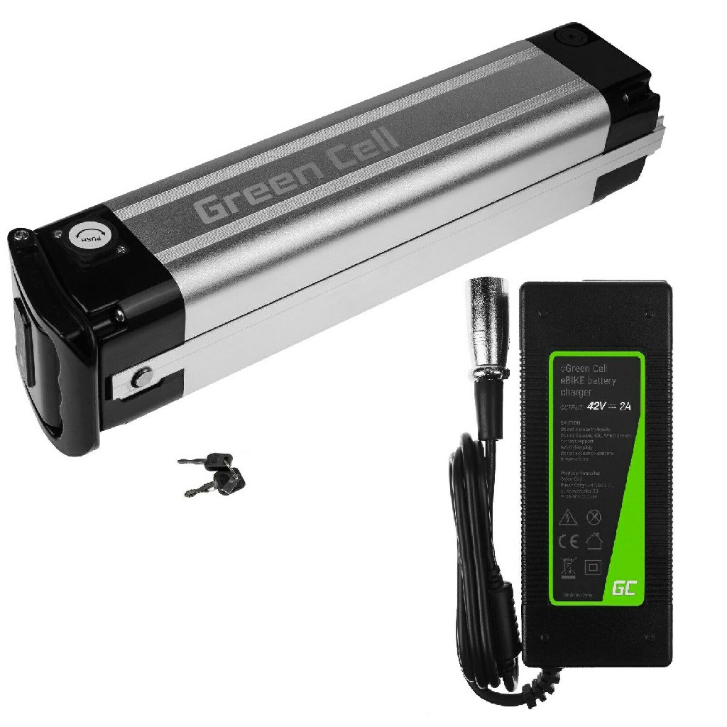 Akku für E-Bike 36V 8.8Ah Li-Ion Elektrofahrrad Silverfish Batterie mit Ladegerät