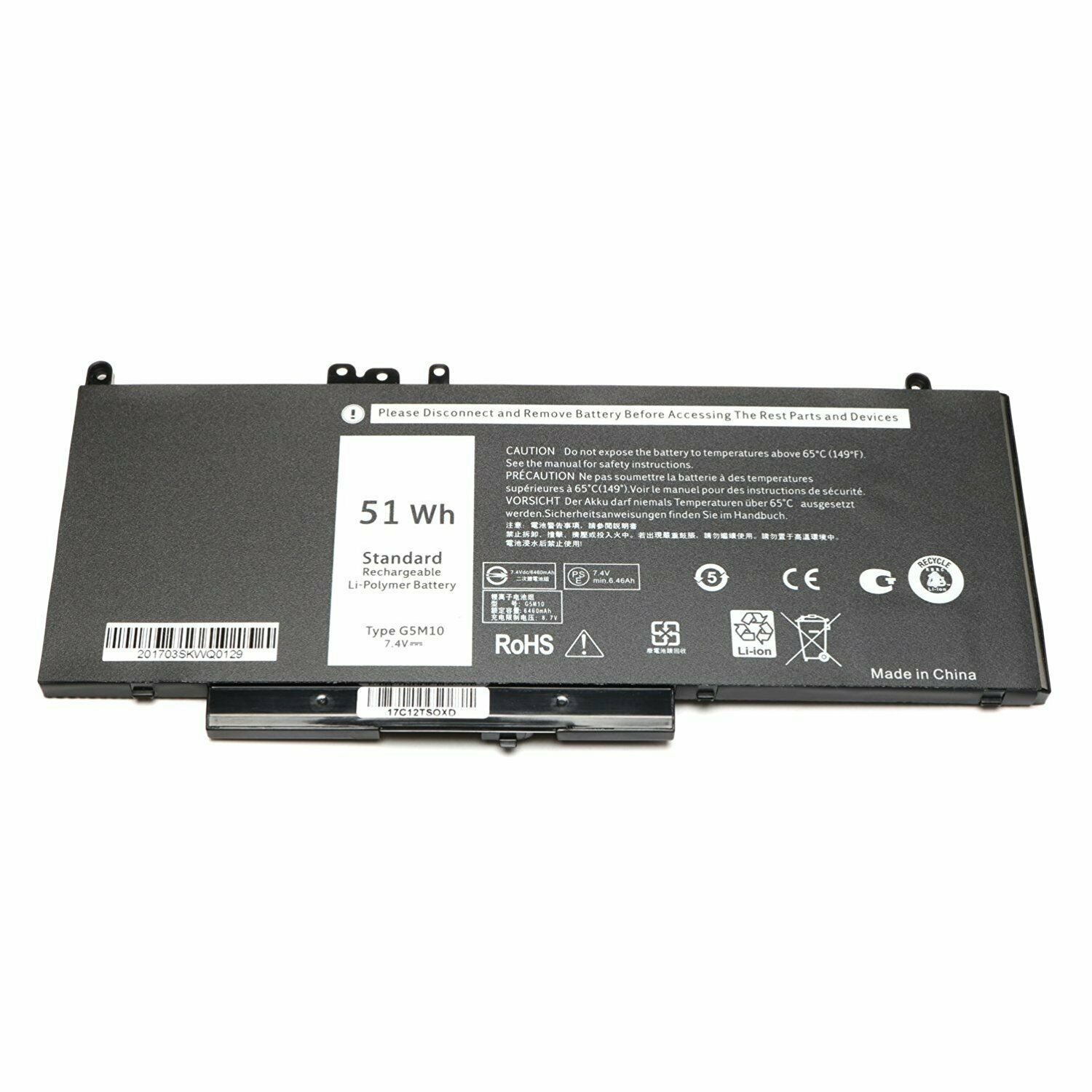 Akku für G5M10 Dell Latitude E5550 E5450 Notebook 15.6"(Ersatz)