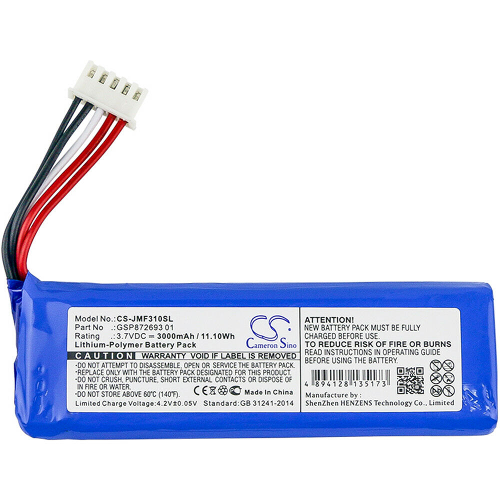 Akku für 3,7V Li-Poly JBL Flip 4 Special Edition GSP872693 01-3000mAh(Ersatz)