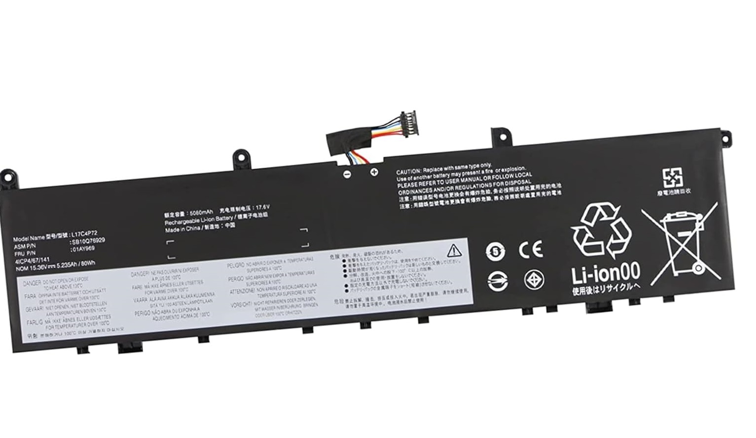 Akku für L17C4P72 Lenovo ThinkPad X1 Extreme Gen 1/ Gen 2 ThinkPad P1 Gen 1/ Gen 2 01AY968 L17M4P72 L18M4P71(Ersatz)