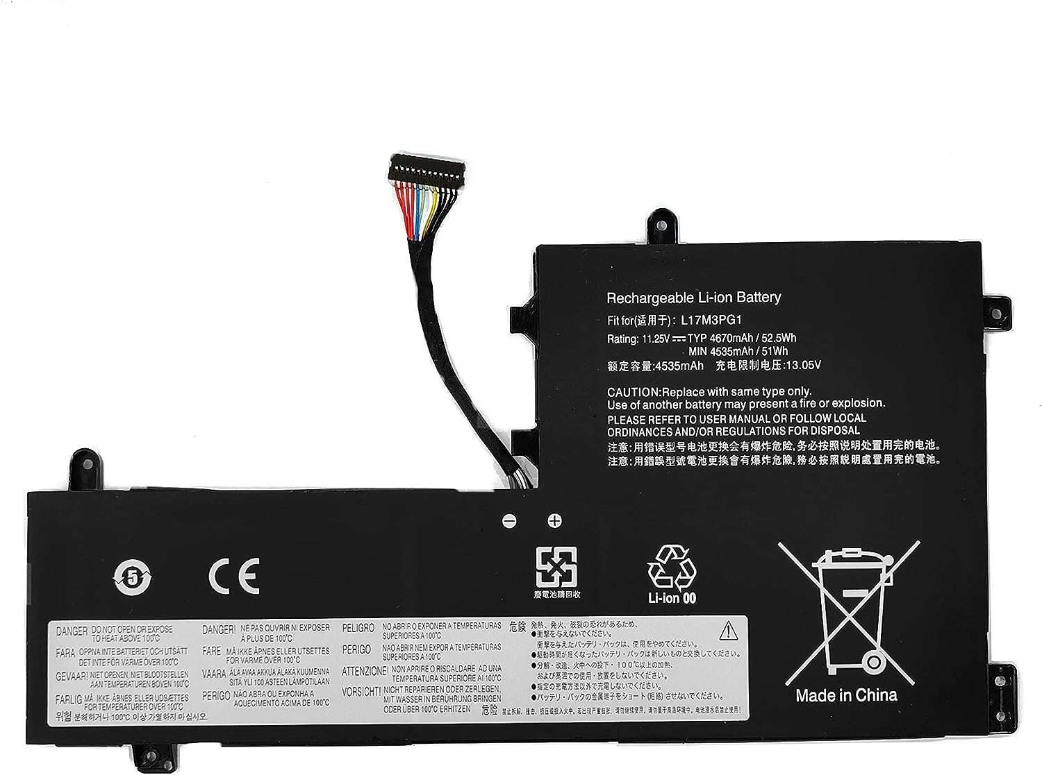 Akku für 11.25V L17M3PG3 L17M3PG1 Lenovo Y530 Y530-15ICH Y7000 Y7000P SB10W6711(Ersatz)