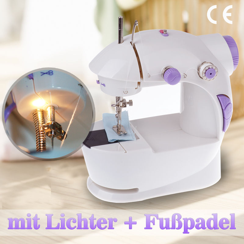 Mini Haushalt Nähmaschine Handnähmaschine Reisenähmaschine mit Lichter